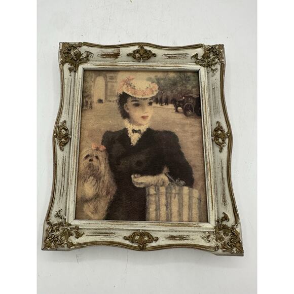Vintage Portrait Cherry Jeffe Huldah Print in Original Frame Stamped 4136